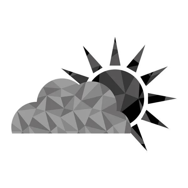 Sol y nube icono — Archivo Imágenes Vectoriales