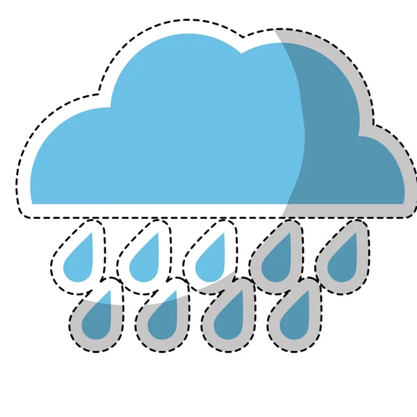 Cloud en water drops — Stockvector