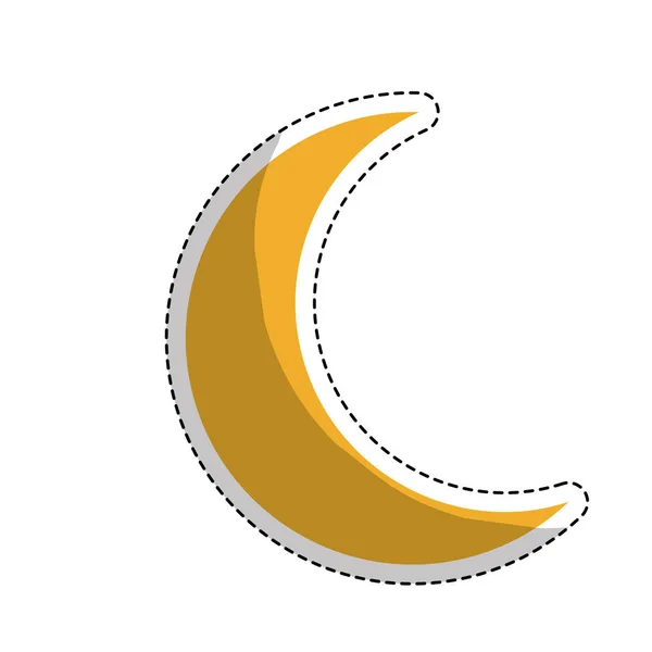 Ícone da lua amarela — Vetor de Stock