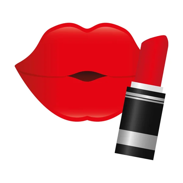 Woman lips icon — Stock Vector