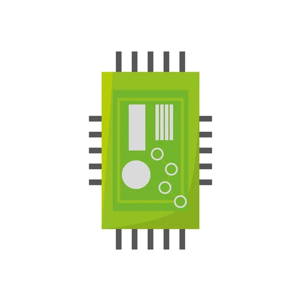 Microchip hardware component computer — Stockvector