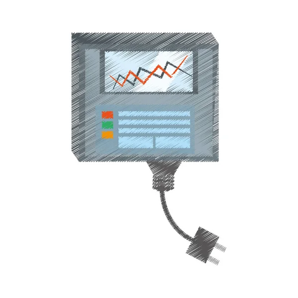 Disegno manutenzione diagnostica riparazione elettrica hardware — Vettoriale Stock