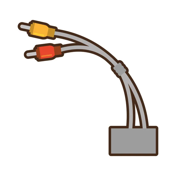 Tecnología de conexión de cable de enchufe — Vector de stock