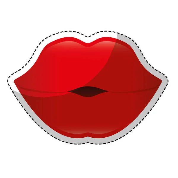 Pictogram van de lippen van de vrouw — Stockvector