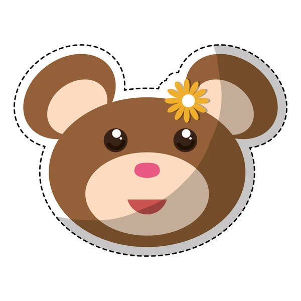 Cute bear icon — Stock Vector