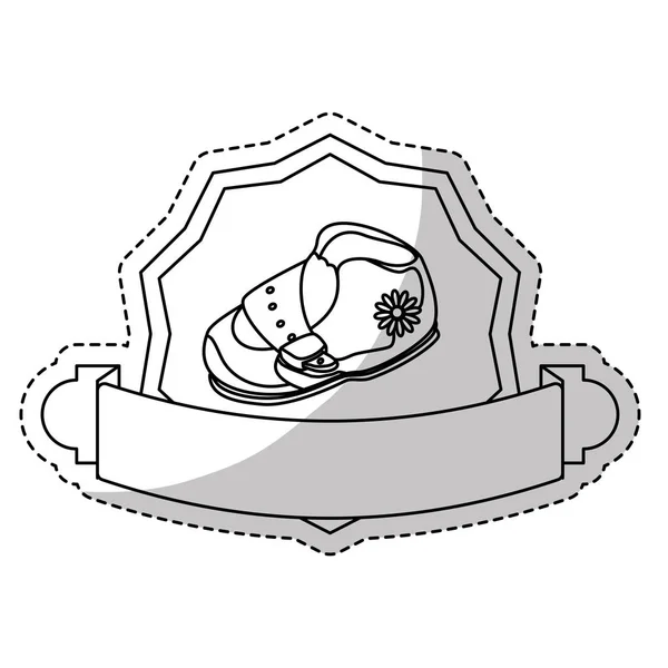 Babyschuh-Symbol — Stockvektor