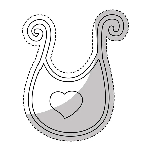 Bavoir bébé icône — Image vectorielle