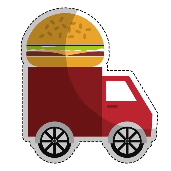 Icône de camion de restauration rapide — Image vectorielle
