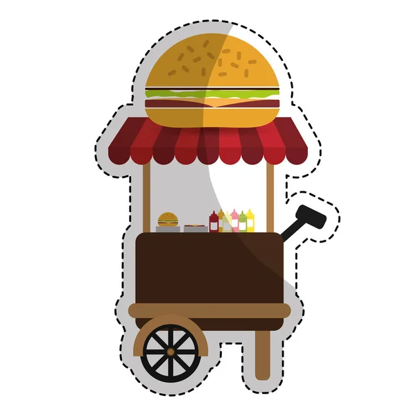 Fast food cart — Stock Vector
