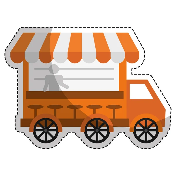 Икона грузовика быстрого питания — стоковый вектор