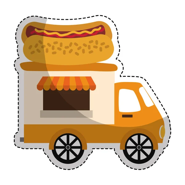 Fast food truck ikona — Wektor stockowy