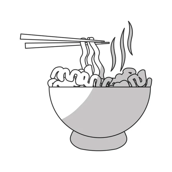麺アイコンのボウル — ストックベクタ