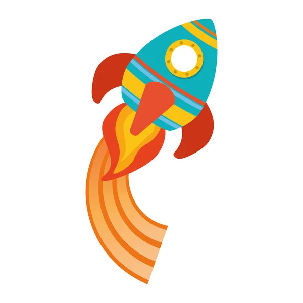 Espacio cohete vehículo icono — Vector de stock