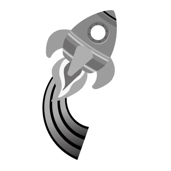 Icona del veicolo spaziale razzo — Vettoriale Stock