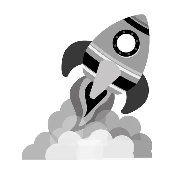 Space rocket vehicle icon — Stock Vector