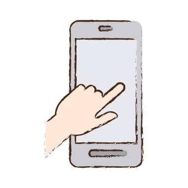 Smartphone el değmek ödeme dijital kroki