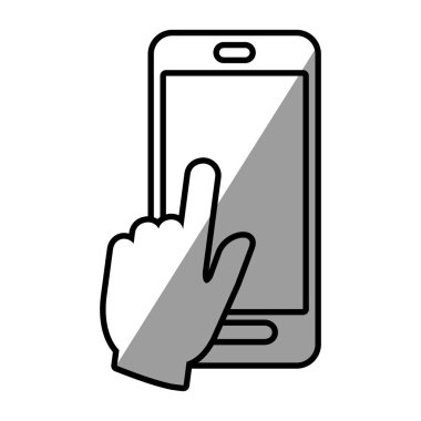 Smartphone el dokunmak ödeme dijital gölge