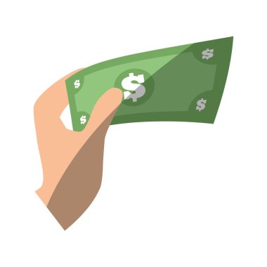 elini tut mobey bill Doları düz simgesi