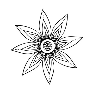 Siyah beyaz güzel çiçek