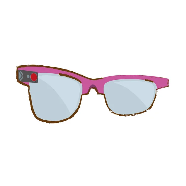 Rosa ar dispositivo de gafas inteligentes virtual — Vector de stock