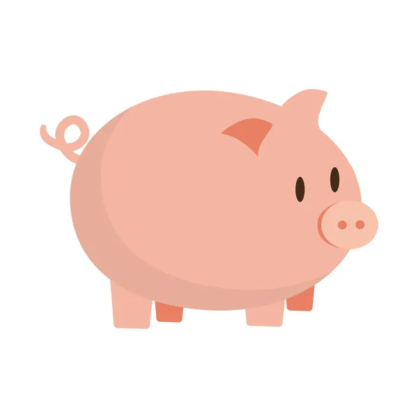 Schattig roze piggy geld veiligheid bank — Stockvector