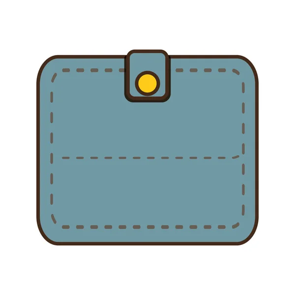 Cartoon blå plånbok Spara pengar ikon — Stock vektor