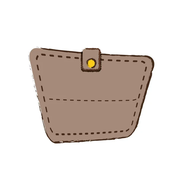 Drawing wallet save money icon — Stock Vector