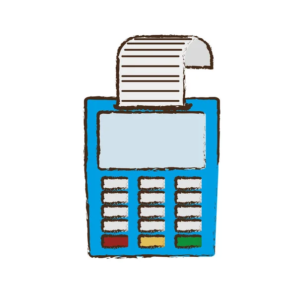 Dibujo pago tarjeta de crédito dataphone tienda — Vector de stock