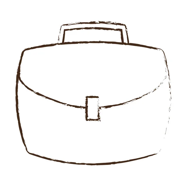 Portafolio maleta icono de negocio boceto — Vector de stock