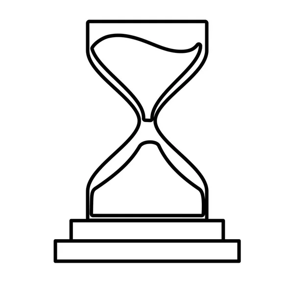 Reloj vidrio arena negocio reloj línea de dinero — Vector de stock