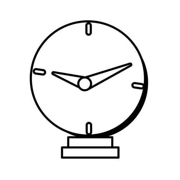 Horloge temps entreprise argent ligne de conception — Image vectorielle