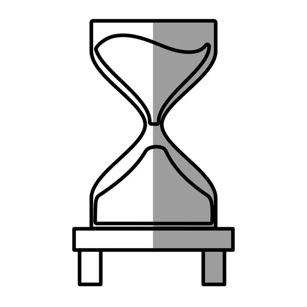 Horloge verre sable entreprise horloge argent ombre — Image vectorielle