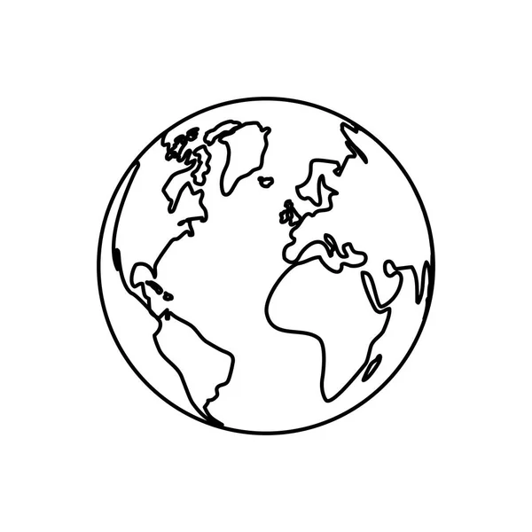 Mapa mundo terra — Vetor de Stock