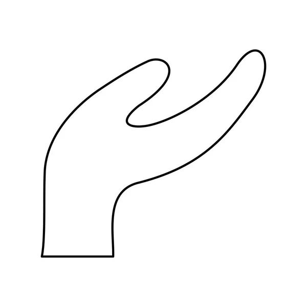 Menselijke hand silhouet — Stockvector