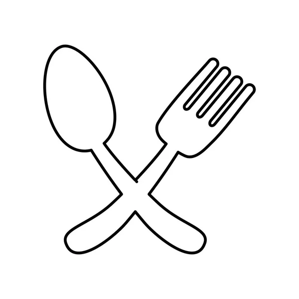 Restaurace příbory symbol — Stockový vektor