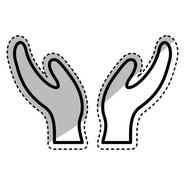 Силуэт человеческой руки — стоковый вектор
