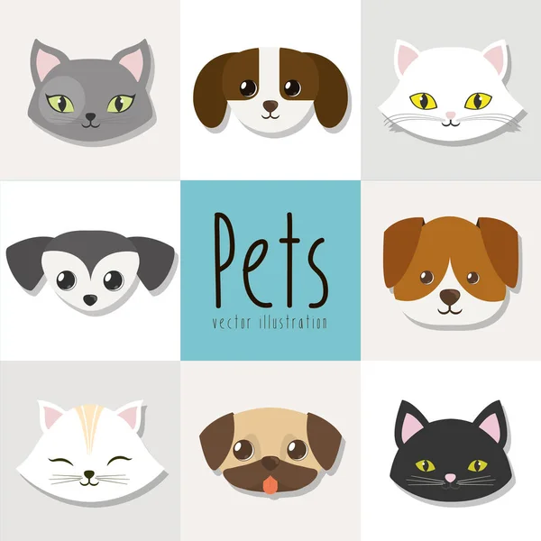 Immagine dell'icona relativa all'animale domestico — Vettoriale Stock