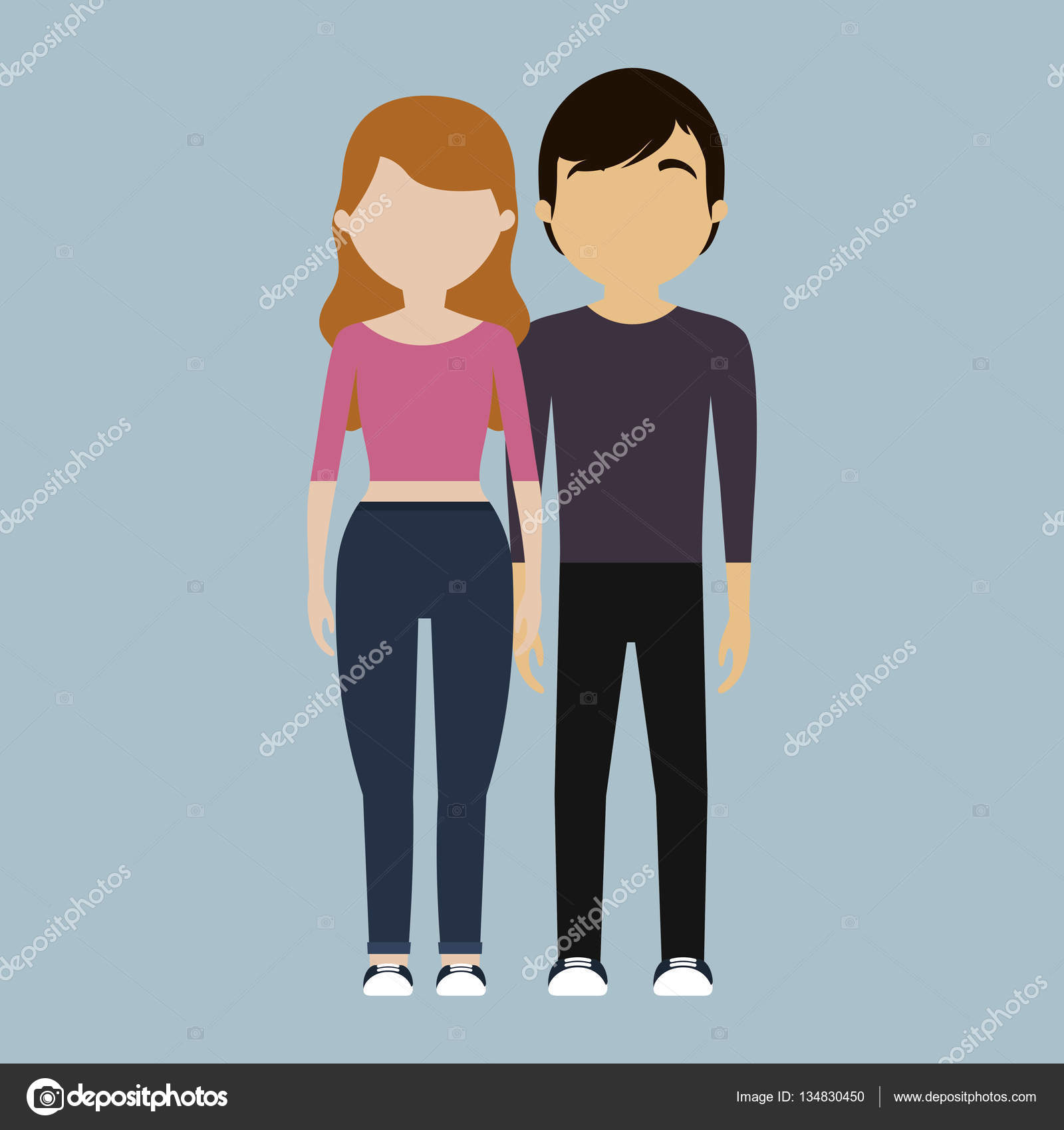 男と女のカップルのアイコン画像 — ストックベクター © djv #134830450