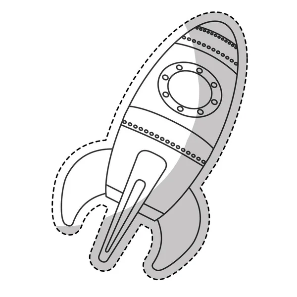 Ruimte raket voertuig pictogram — Stockvector