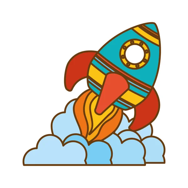 Space rocket vehicle icon — Stock Vector