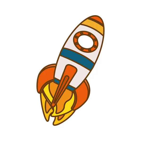 Space rocket vehicle icon — Stock Vector