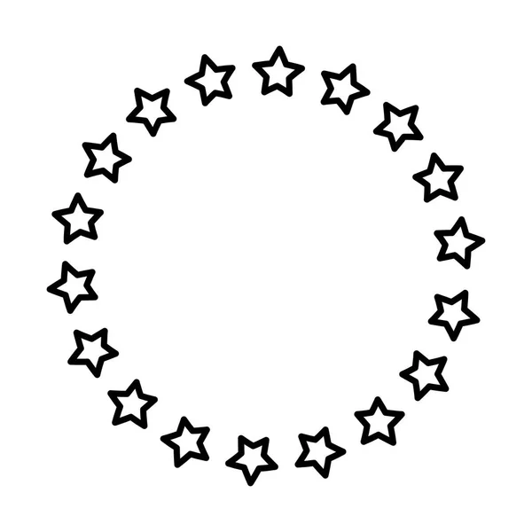 Étoiles en cercle — Image vectorielle