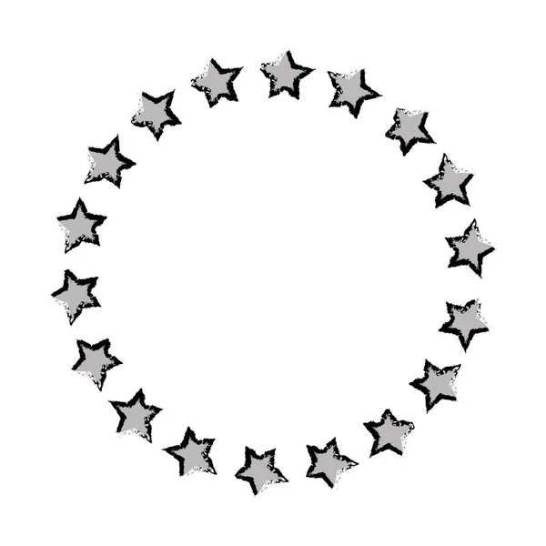 Étoiles en cercle — Image vectorielle