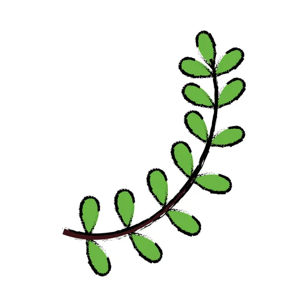 Στεφάνι φύλλα στολίδι — Διανυσματικό Αρχείο