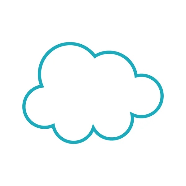 Symbole de nuage isolé — Image vectorielle