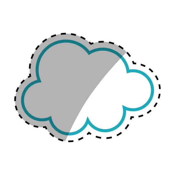 Geïsoleerde wolk symbool — Stockvector