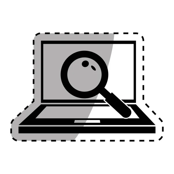 Laptop computertechnologie — Stockvector