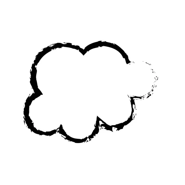 Symbole de nuage isolé — Image vectorielle