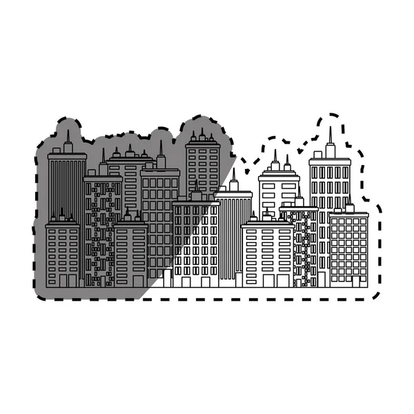Vista de ciudad urbana — Vector de stock