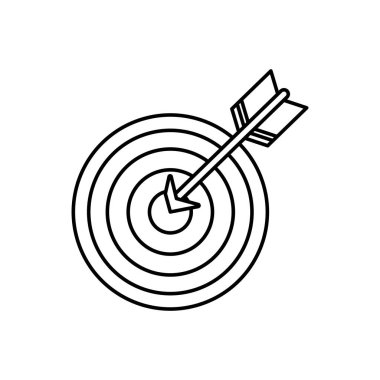 İzole dart tahtası hedef